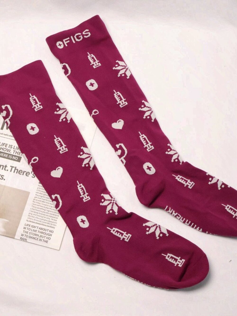[Szie M] Figs Compression Socks Stylish Medical Design New